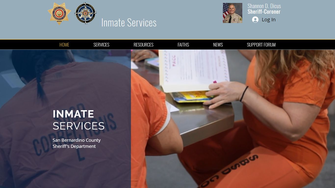 Inmate Services | San Bernardino County Sheriff's Department